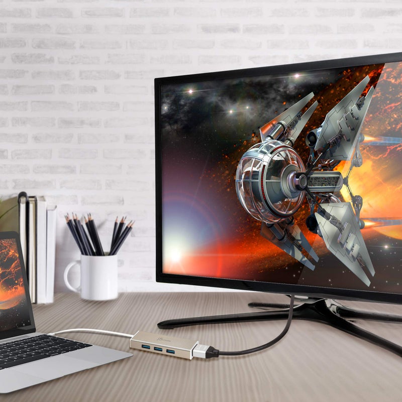 j5create USB 3.1 Type C to 3 USB 3.0 Hub with 4K HDMI Port (JCH451) - Image 5